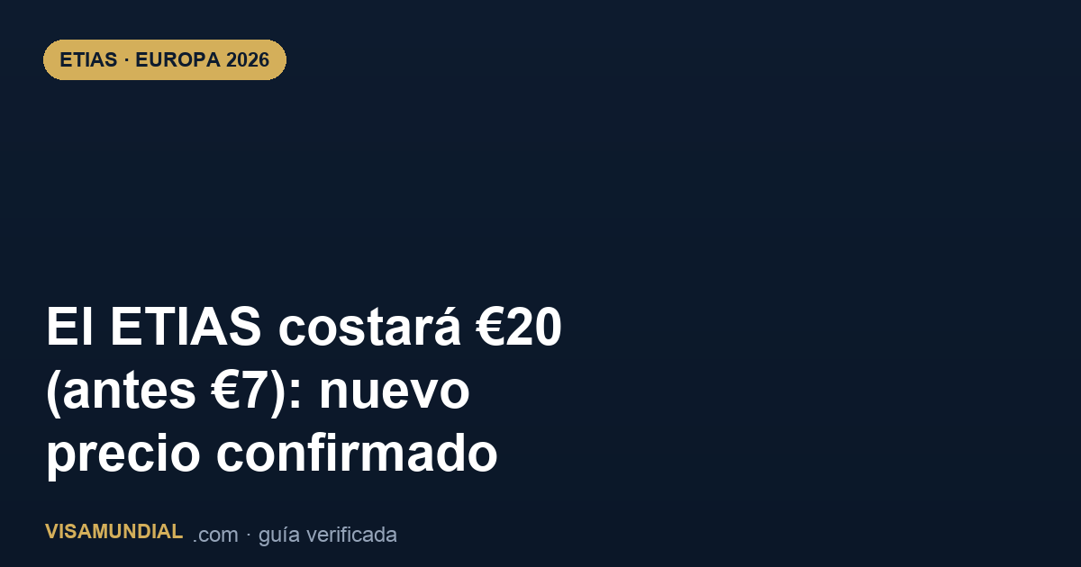 ETIAS costará 20 euros, no 7: la UE confirma el nuevo precio para viajar a Europa